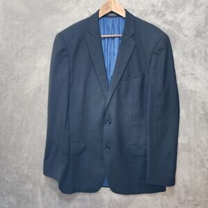 John Varvatos Men's 42L Wool Navy Jacket Made in Portugal RN 90736